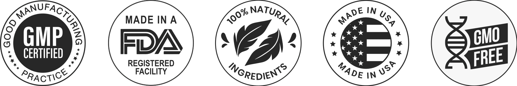 Mycotraxin quality certification icons